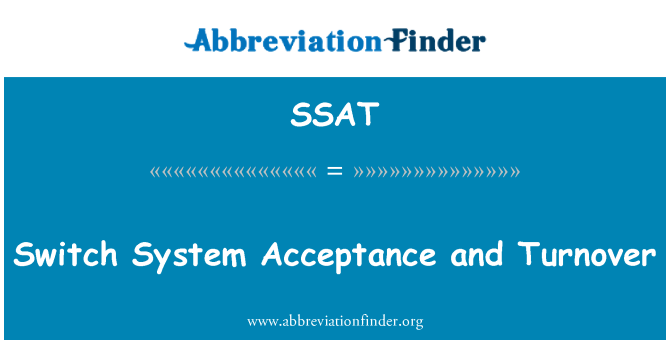 SSAT: Chanjman sistèm Acceptation Et D'