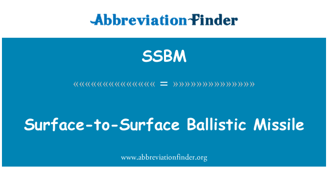 SSBM: Misil balistik permukaan-ke-permukaan