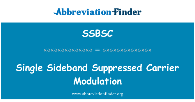 SSBSC: Sideband sengl atal modiwleiddio siopa