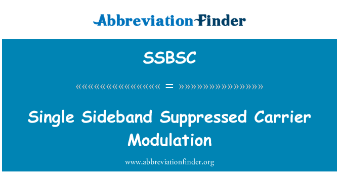 SSBSC: Sideband tunggal ditekan modulasi