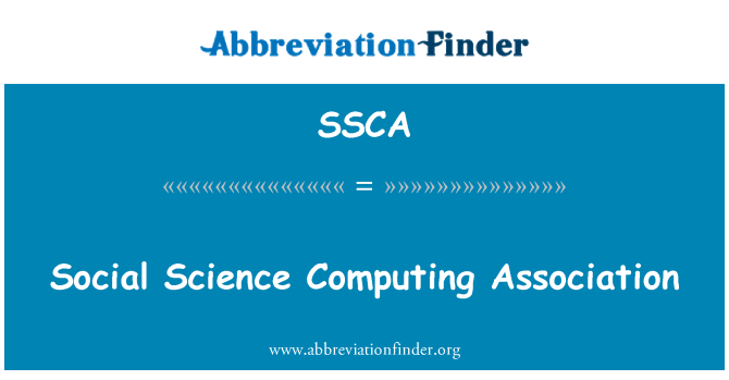 SSCA: Social Science Computing Association