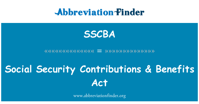 SSCBA: Arbeidsgiveravgift & fordeler Act