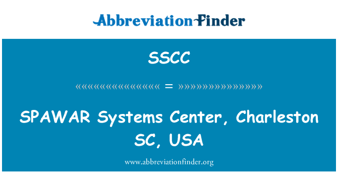 SSCC: SPAWAR sistem pusat, Charleston SC, Amerika Serikat