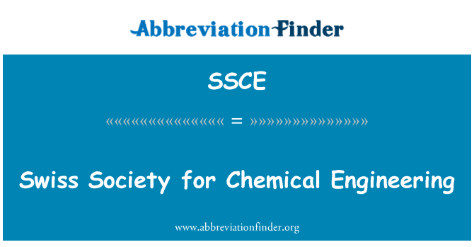 SSCE: Swiss Society for Chemical Engineering