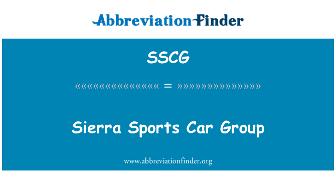 SSCG: Sierra sportiv karozza grupp