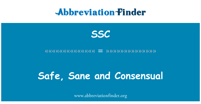 SSC: Sicuro, sano e consensuale