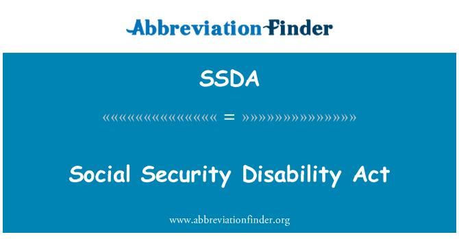 SSDA: Zakon socialno varnost invalidov