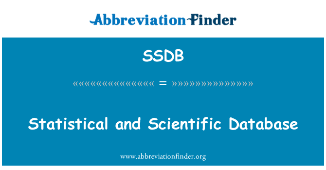 SSDB: 統計與科學資料庫