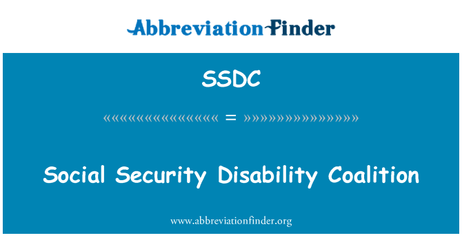 SSDC: 사회 보장 장애 연합