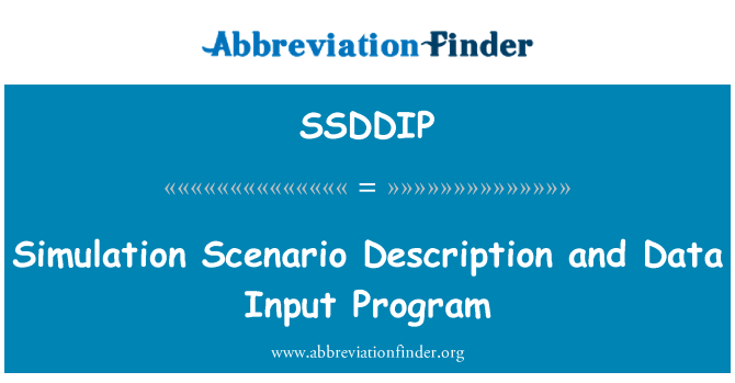 SSDDIP: Program simulasi senario keterangan dan Data Input