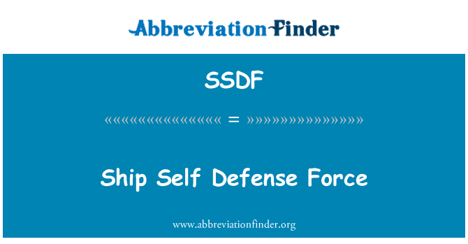 SSDF: Fartyget Self Defense Force