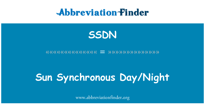 SSDN: Zon synchrone dag/nacht