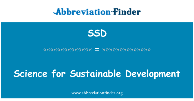 SSD: پائیدار ترقی کے لیے سائنس