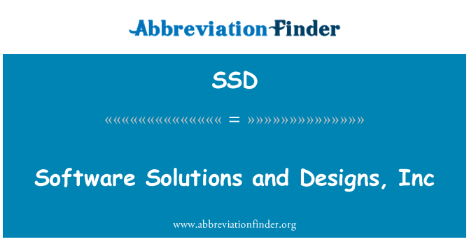SSD: سافٹ ویئر کے حل اور ڈیزائن، انکا