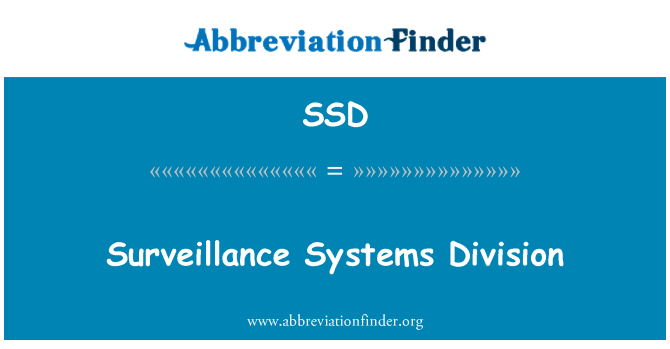 SSD: Siveyans sistèm divizyon