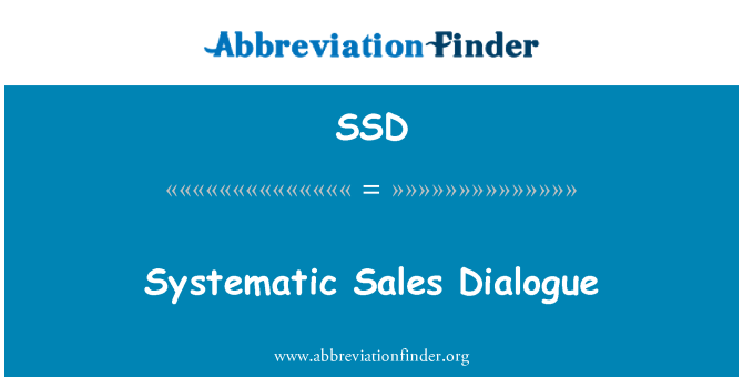 SSD: Dialogue de vente systématique