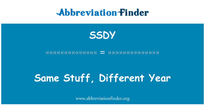 SSDY: Istess għall bhejjem, sena differenti