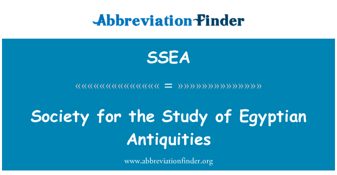 SSEA: Società per lo studio delle antichità egiziane