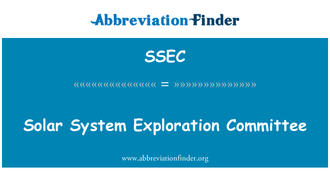 SSEC: Comitato di esplorazione del sistema solare