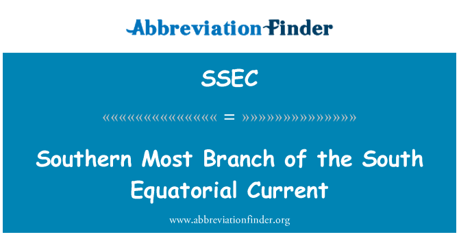 SSEC: Южный филиал большинство Южной Экваториальной тока