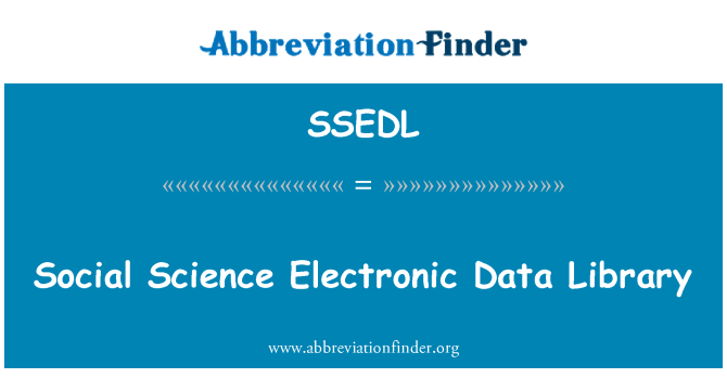 SSEDL: Social vetenskap elektroniskt bibliotek