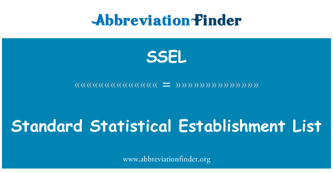 SSEL: لیست استاندارد استقرار آماری