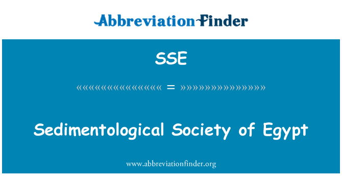 SSE: Sedimentological Society of Egypt