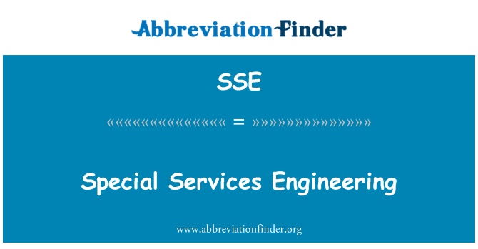 SSE: Īpaši pakalpojumi inženierzinātnēs