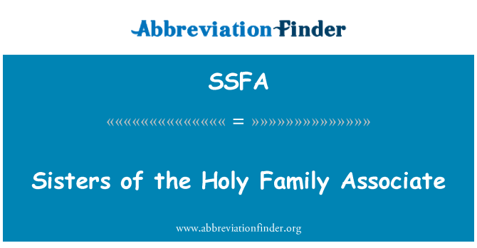 SSFA: Suore della Sacra famiglia associare