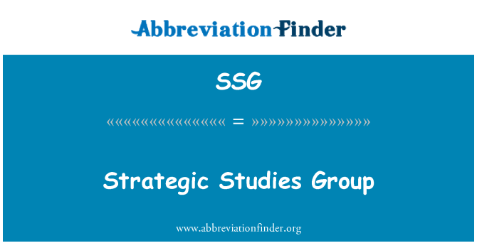 SSG: Strategické studie skupiny