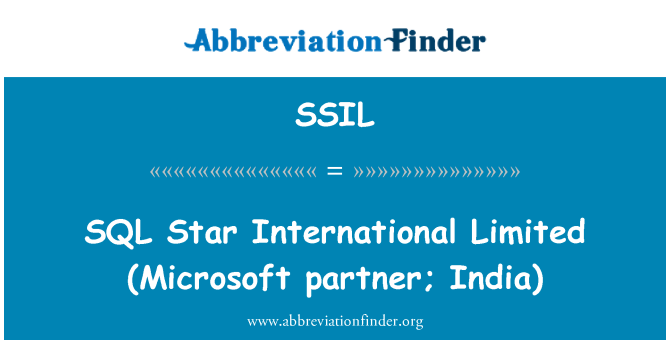 SSIL: SQL Star International Limited (partner firmy Microsoft; Indie)