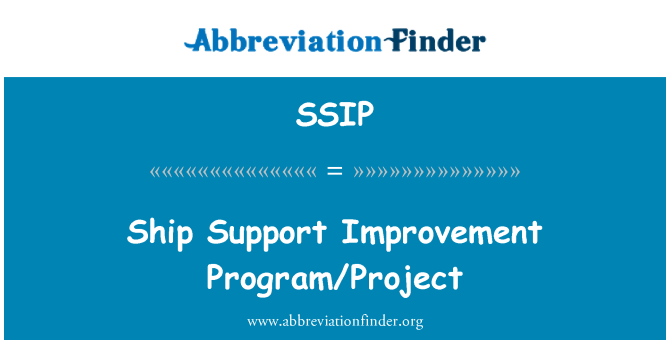 SSIP: Laev toetus parandamise programmi/projekti