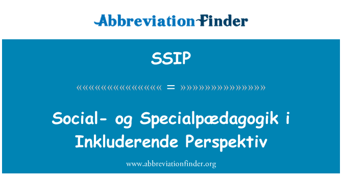 SSIP: Sociální og Specialpædagogik jsem Inkluderende sebevraždy
