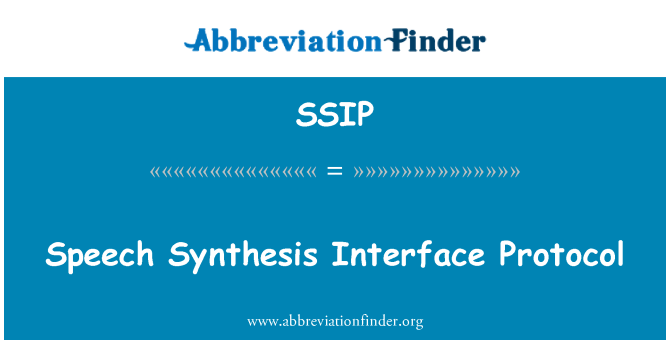 SSIP: Speech Synthesis Interface Protocol