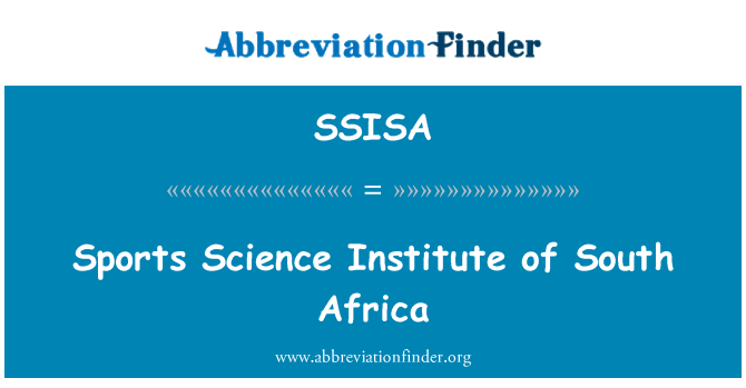 SSISA: Sport Science Institute i Sør-Afrika
