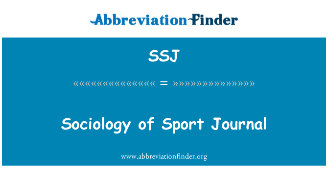 SSJ: Sociology of Sport Journal