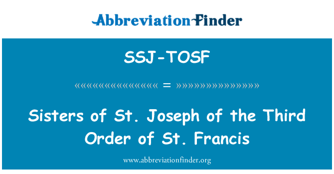 SSJ-TOSF: Beradik St. Joseph ketiga order of St. Francis