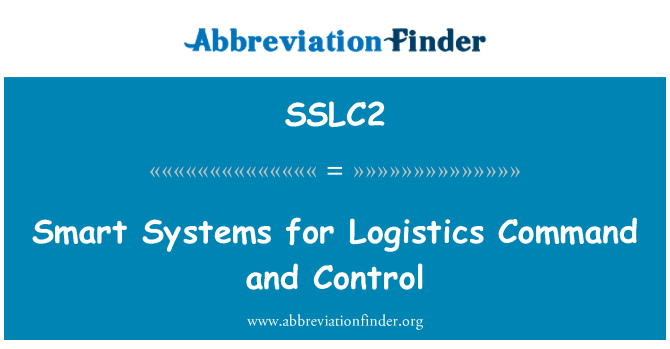 SSLC2: Slimme systemen voor logistiek commando en controle