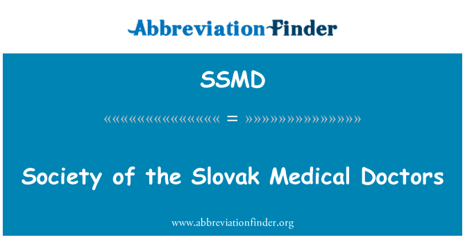 SSMD: החברה של הרופאים רפואי סלובקית