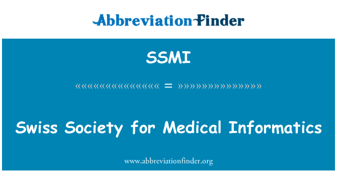 SSMI: 瑞士社会为医学信息学的
