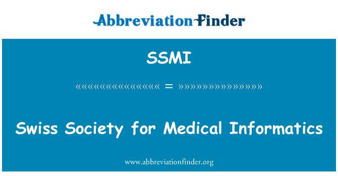 SSMI: Schweiziske selskab for medicinsk Informatik