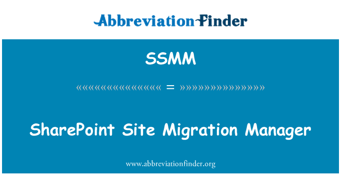 SSMM: Správce migrace webu serveru SharePoint