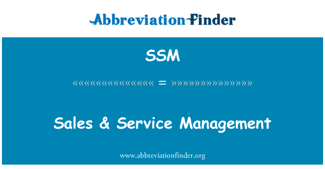 SSM: Salg & Service Management