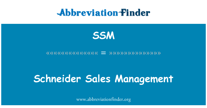 SSM: Schneider managementa prodaje