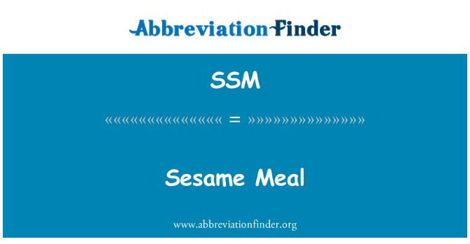 SSM: Sesame Meal