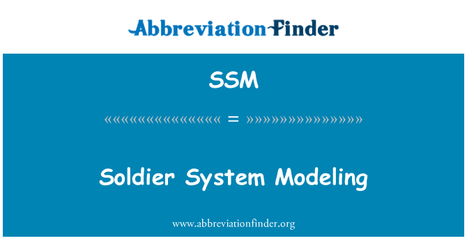 SSM: Soldier sistema modeliranje