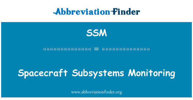 SSM: Nave espacial subsistemas de monitoreo