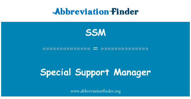 SSM: Gestor d'assistència especial