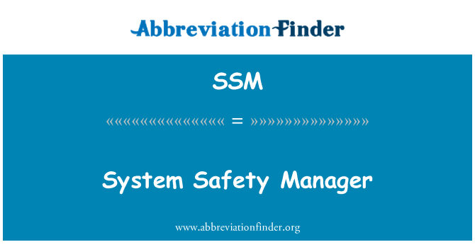 SSM: System Safety Manager