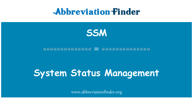 SSM: Amministrazzjoni ta ' l-istatus tas-sistema
